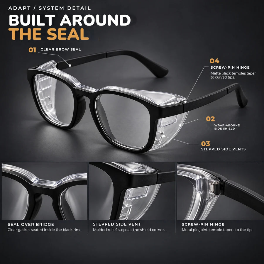 Moisture chamber glasses